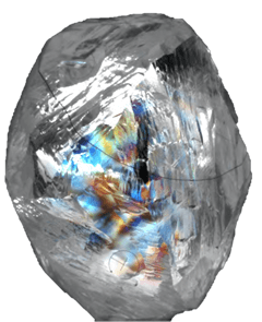 Tension mapping video image. Tension is displayed in color.