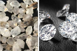 人造钻石和天然钻石对比图